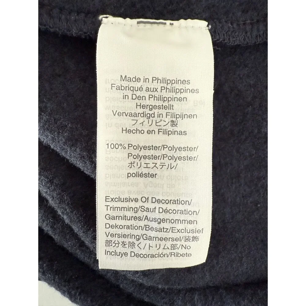 J Crew Mercantile Men's 1/4 Zip Sweater Fleece Pullover Jacket Navy Blue Size L